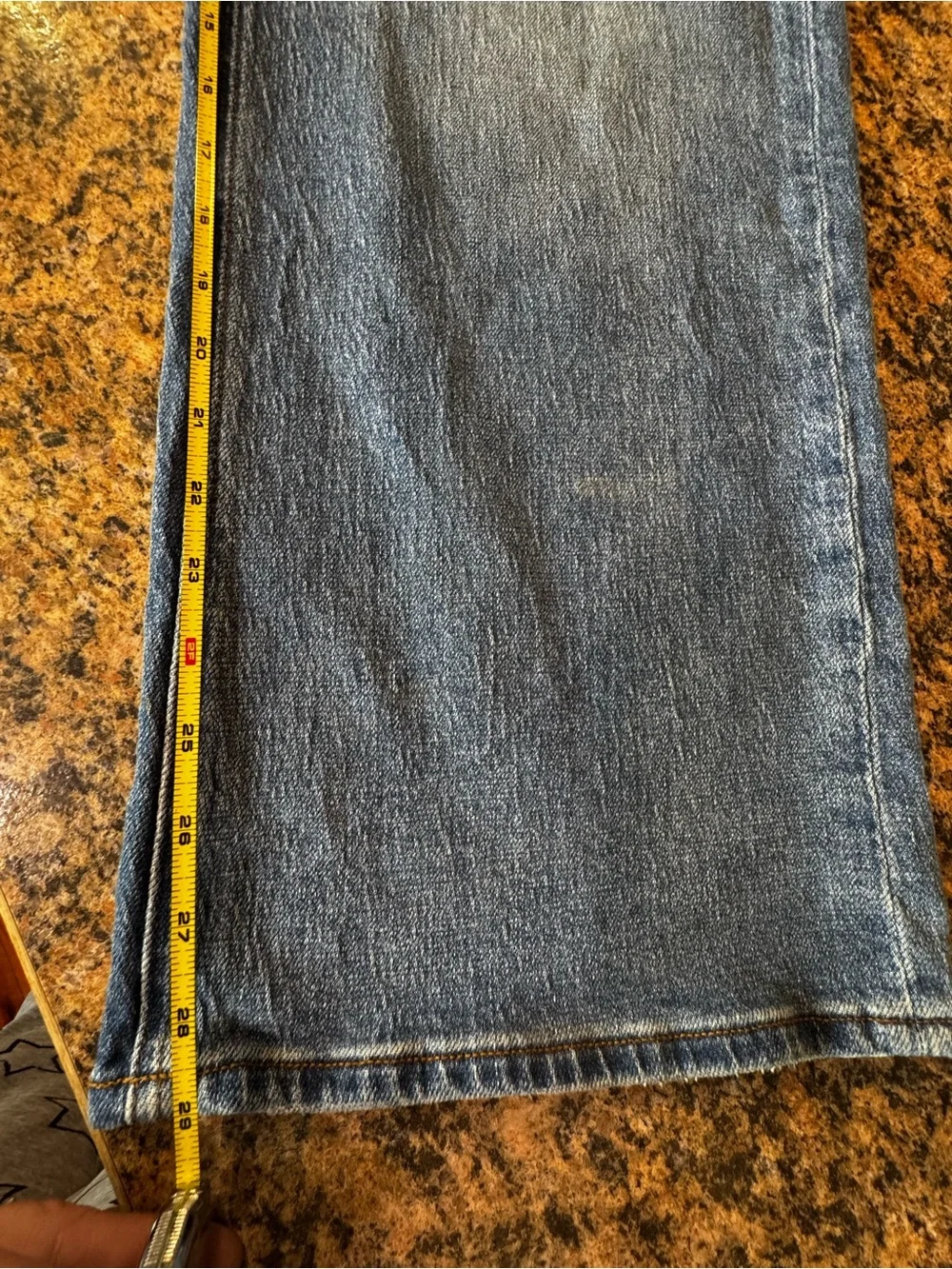Quince Comfort Stretch High Rise Relaxed Straight Jeans Womens 32 Blue Organic - Picture 10 of 13